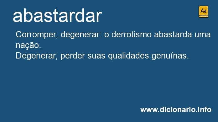 Significado de abastardo