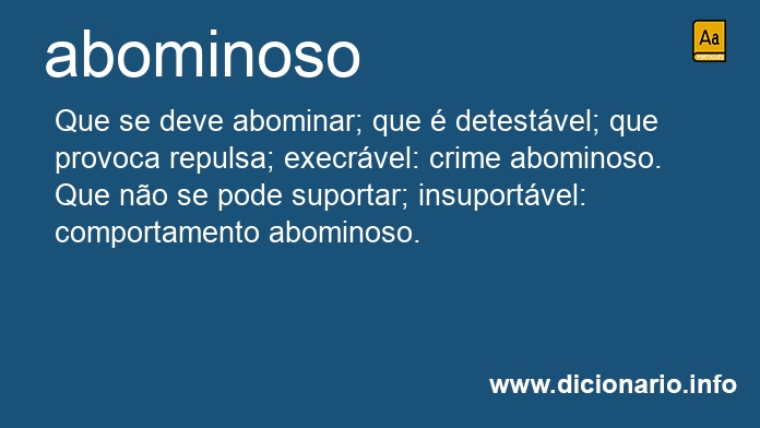 Significado de abominosa