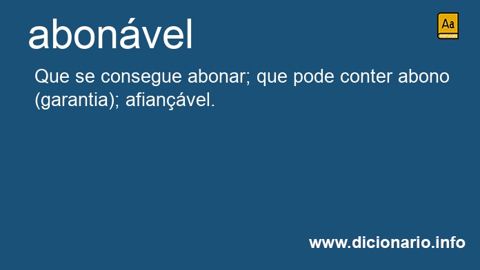 Significado de abonvel