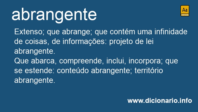 Significado de abrangente