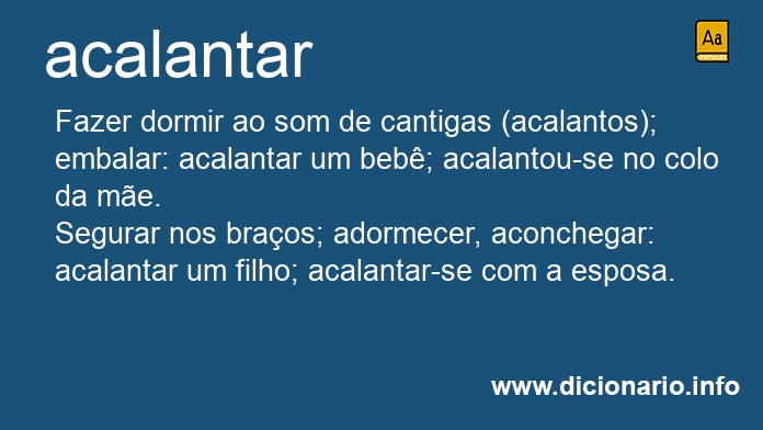 Significado de acalantar