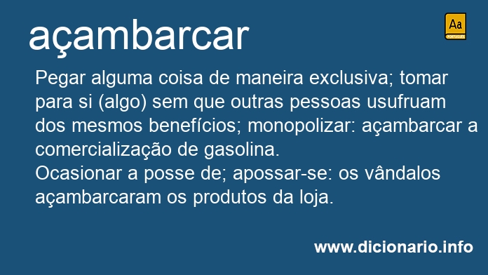 Significado de aambarcando