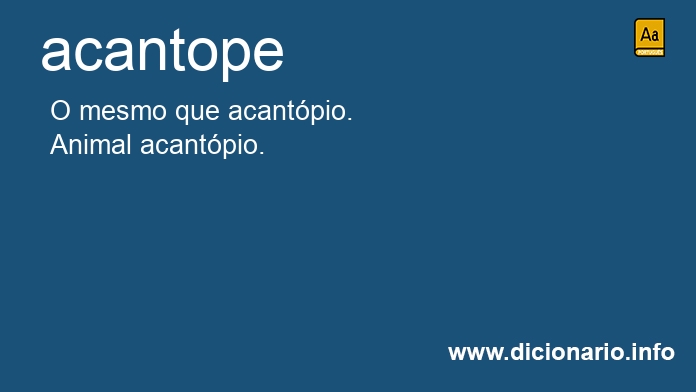 Significado de acantope