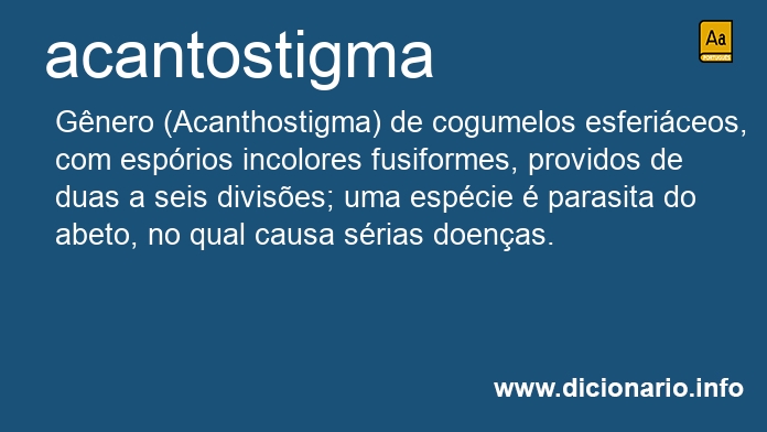 Significado de acantostigma