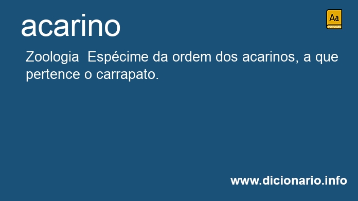 Significado de acarino