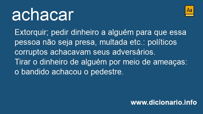 Significado de achacarei