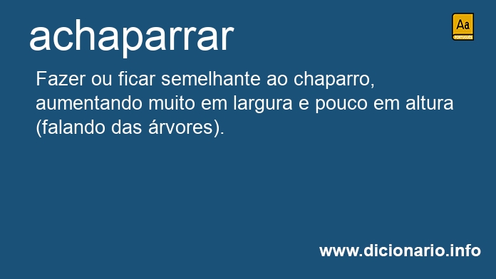 Significado de achaparrar