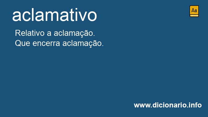 Significado de aclamativa