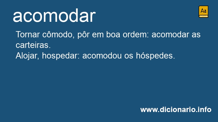 Significado de acomodamos