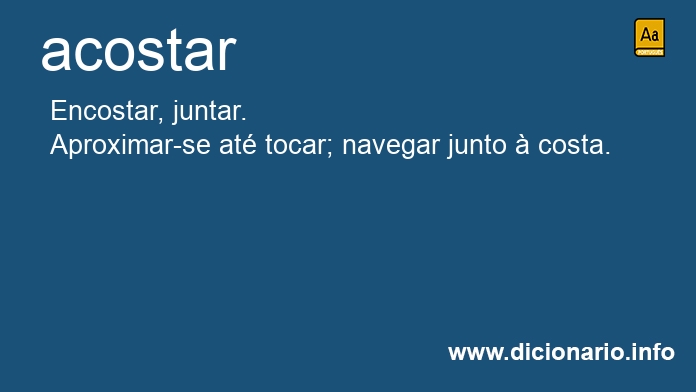 Significado de acostar