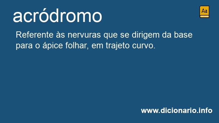 Significado de acrdroma