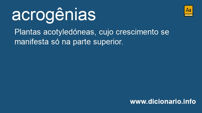 Significado de acrognias