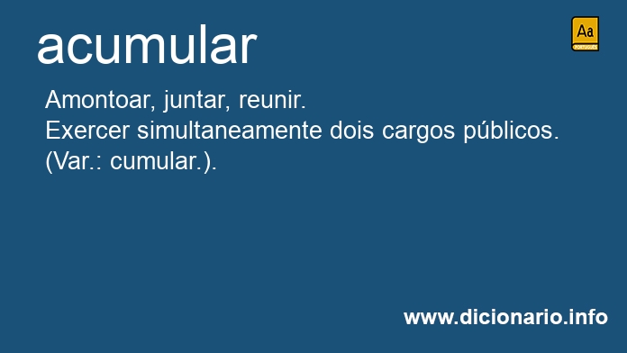 Significado de acumulardes