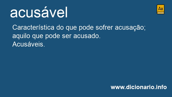 Significado de acusvel