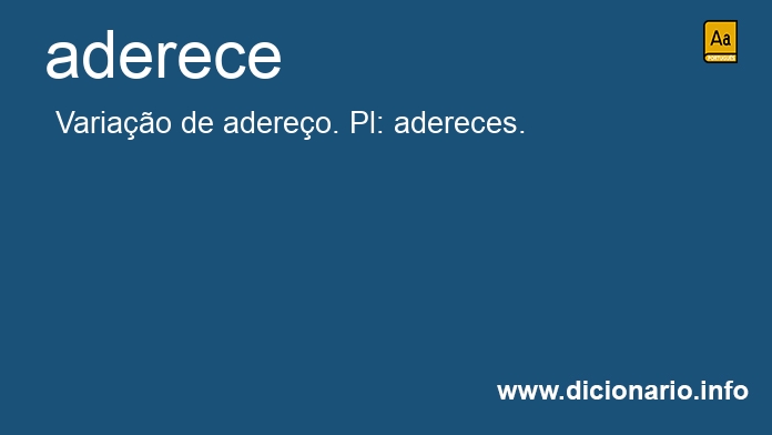 Significado de aderece