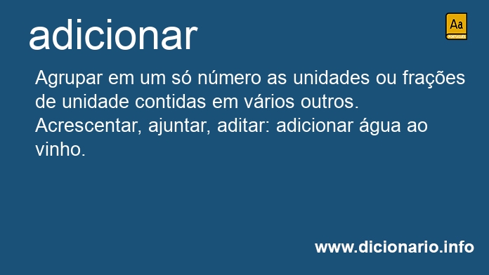 Significado de adicionara