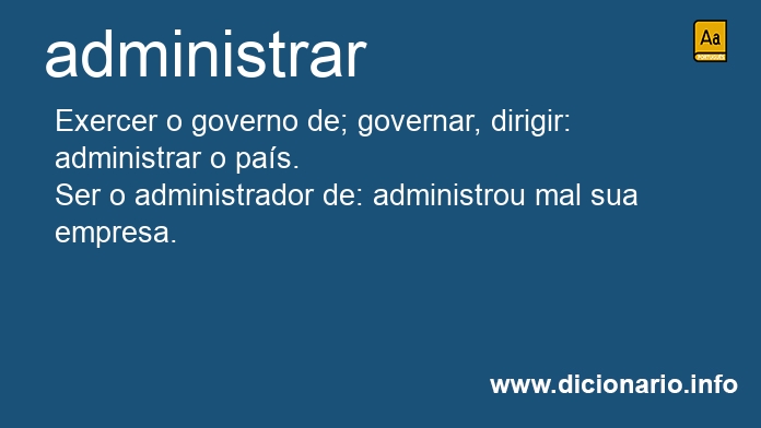 Significado de administrasse