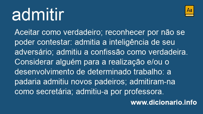 Significado de admites