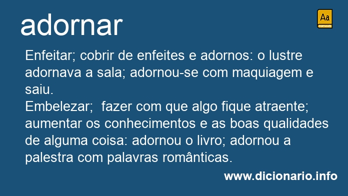 Significado de adornarem