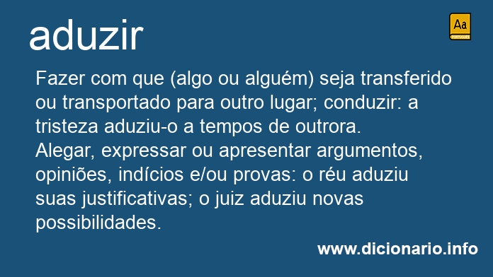 Significado de aduzeis