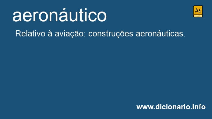 Significado de aeronutico