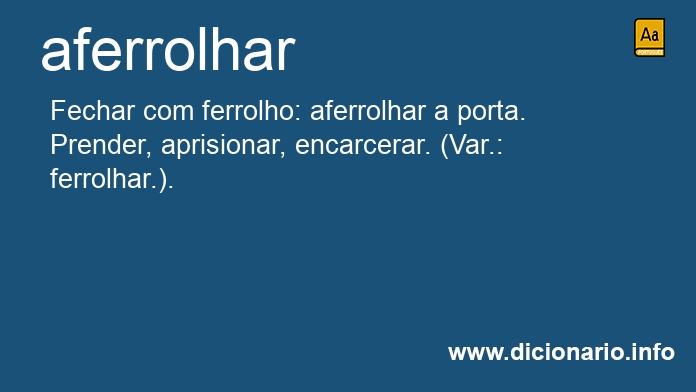 Significado de aferrolhai