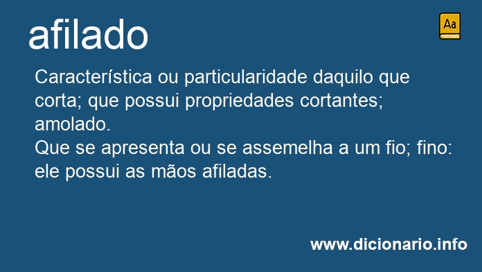 Significado de afilada