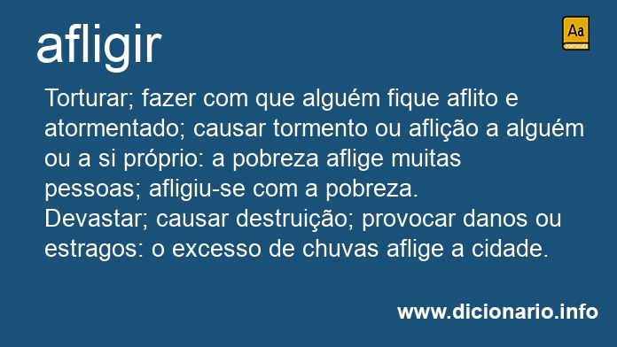 Significado de afligiro