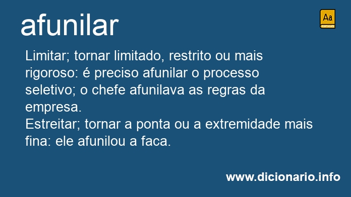 Significado de afunilavam