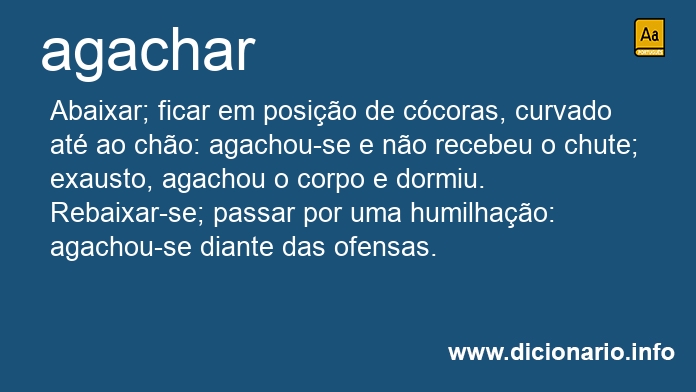 Significado de agachando