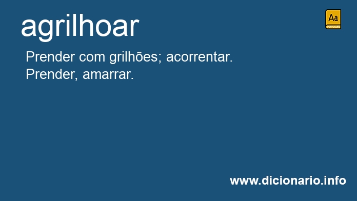 Significado de agrilhoars