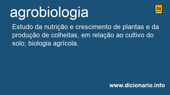 Significado de agrobiologia