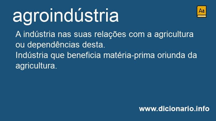 Significado de agroindstria