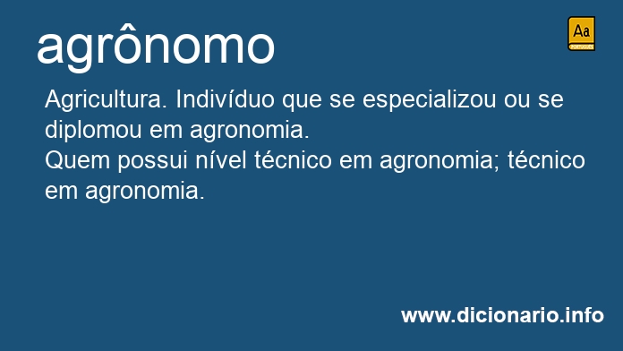 Significado de agrnoma