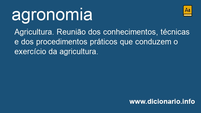 Significado de agronomia