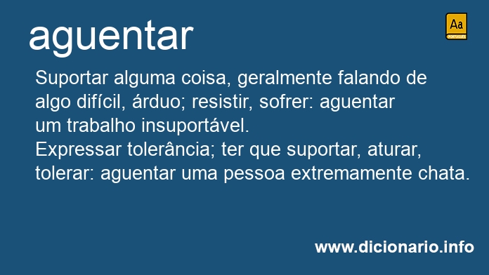 Significado de aguentasses