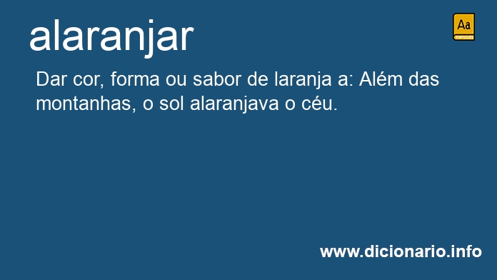 Significado de alaranjar