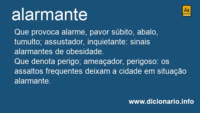 Significado de alarmantes