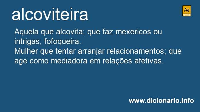 Significado de alcoviteiras