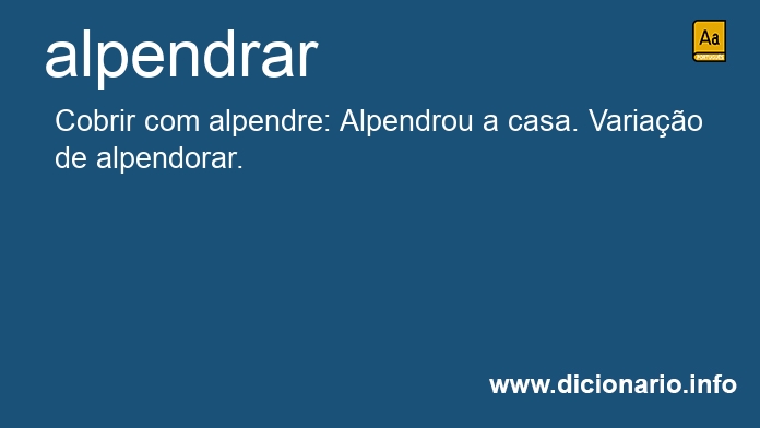 Significado de alpendraram