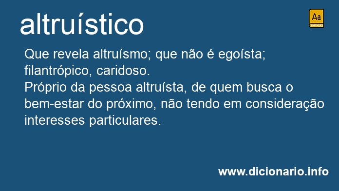 Significado de altrustico