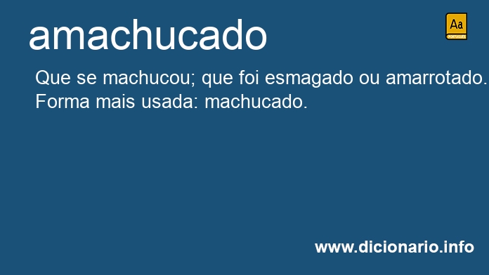 Significado de amachucado