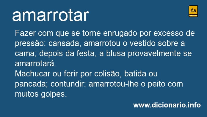 Significado de amarrotaram