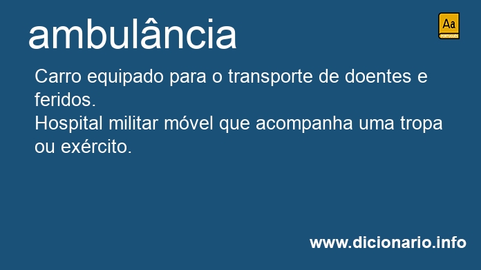 Significado de ambulâncias