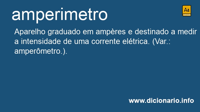 Significado de amperimetro