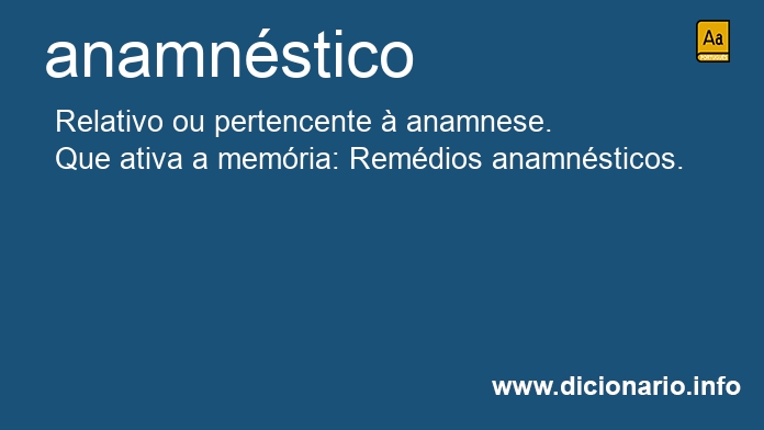 Significado de anamnstico