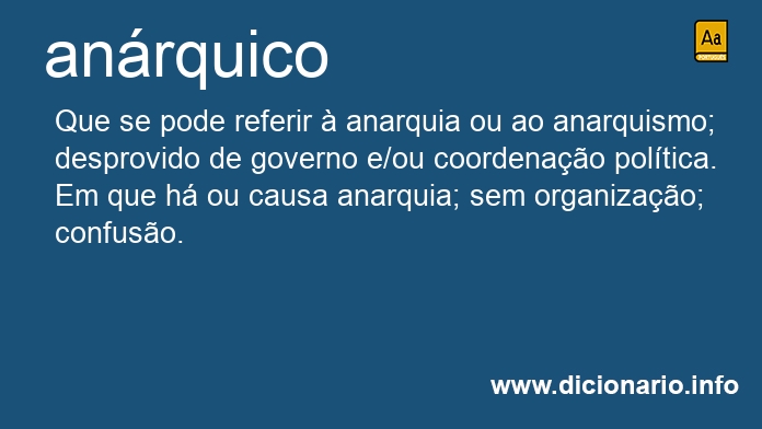 Significado de anrquica