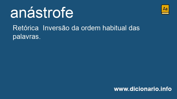 Significado de anstrofe