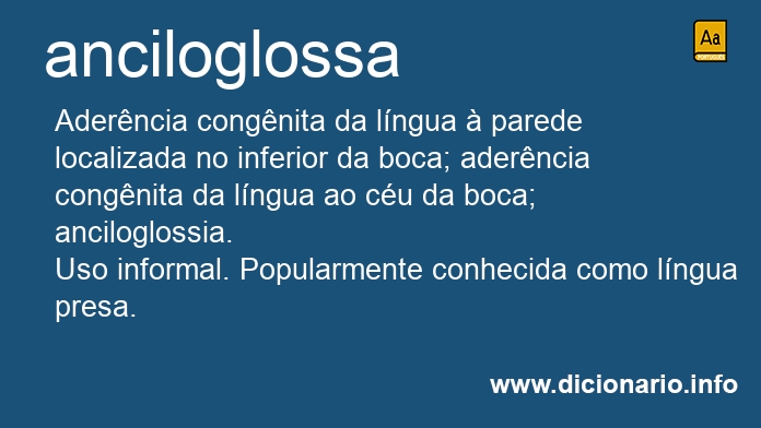 Significado de anciloglossa