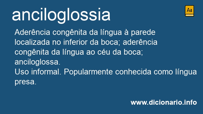 Significado de anciloglossia